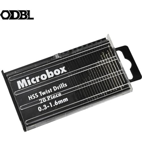 20pcs/set 0.3mm-1.6mm High Speed Steel Mini Drill Bits Kit Micro Twist Drill Bit Craft With Case Repair Parts