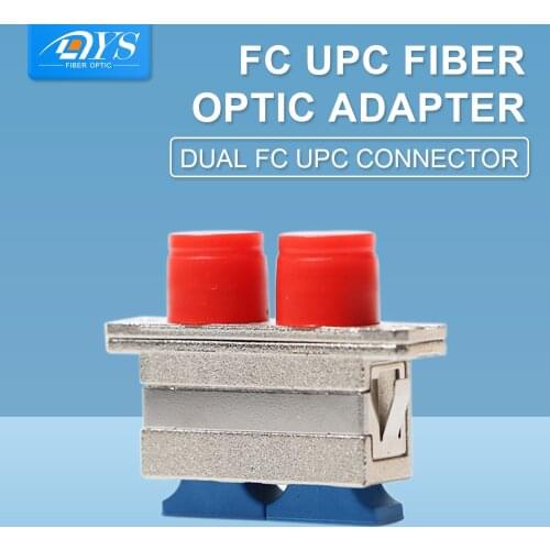 20pcs Metal FC-SC Dual Core Adapter Fiber Optic Singlemode Coulper With Flange Duplex FC Adapter Coupler