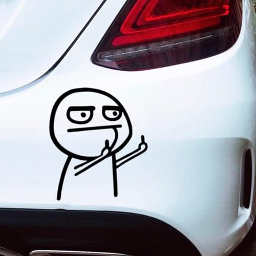 Car Styling Cartoon Funny Middle Finger Sticker Decal for Mercedes-Benz W168 W169 W176 W177 W190 W205 W210 W222 C180 C200