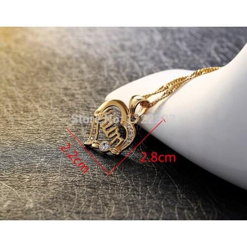 Bangrui Mothers Day Rhinestone Gold Heart Pendant For Mom&Mum Jewelry Pendants With Chain Necklaces Thanksgiving Gifts
