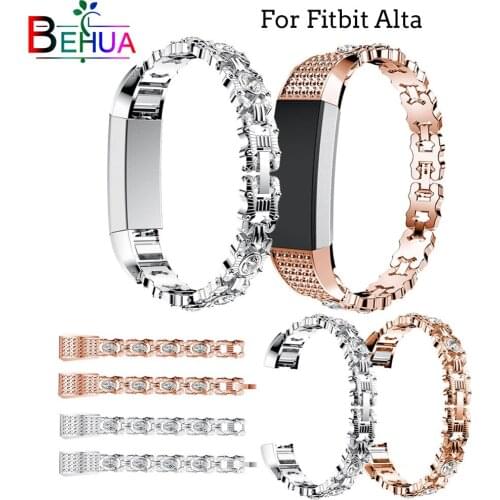 High Quality Rhinestone Watchband Band For Fitbit Alta HR smart watch Wristband for Fitbit Alta Replacement Accessories Bracelet