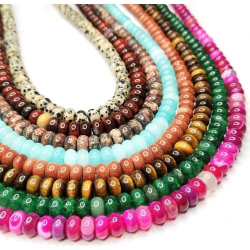 Natural Stone Abacus Beads Multi-color Beaded Fashion Fine Beauty Beads for Jewelry Making DIY Bracelet Necklace Earrings