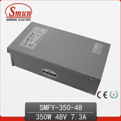 CE RoHS Approved 350W Metal Case Single Output Reliable Rainproof Switching Power Supply SMPS 350W 48V 7.3A (SMFY-350-48)