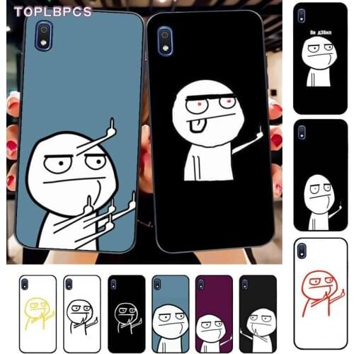 TOPLBPCS Funny Man Middle Finger Custom Soft Phone Case for Samsung A10 20s 71 51 10 s 20 30 40 50 70 80 91 A30s 11 31 21