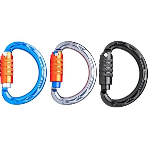 Carabiner climbing locking type d quickdraw carabiner buckle hanging aluminum backpack buckle