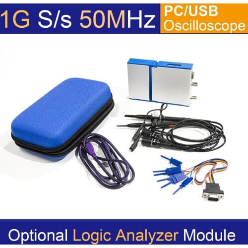 LOTO USB/PC Oscilloscope OSC2002, 1GS/s Sampling Rate, 50MHz Bandwidth, for automobile, hobbyist, student, engineers