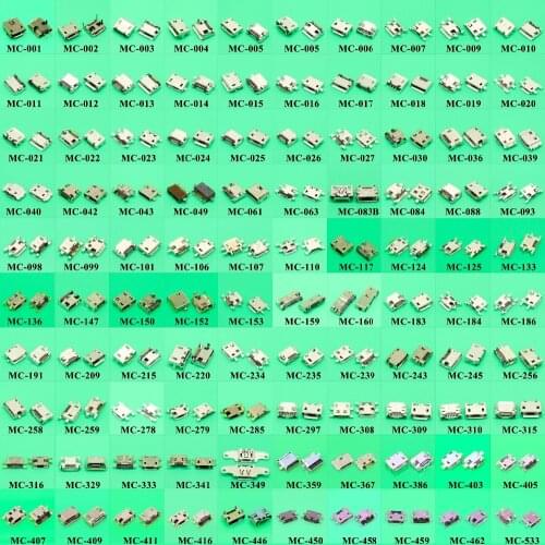 100Model Micro USB jack Mini Micro Usb Connector v8 port charging socket for Samsung Lenovo Huawei ZTE HTC ect