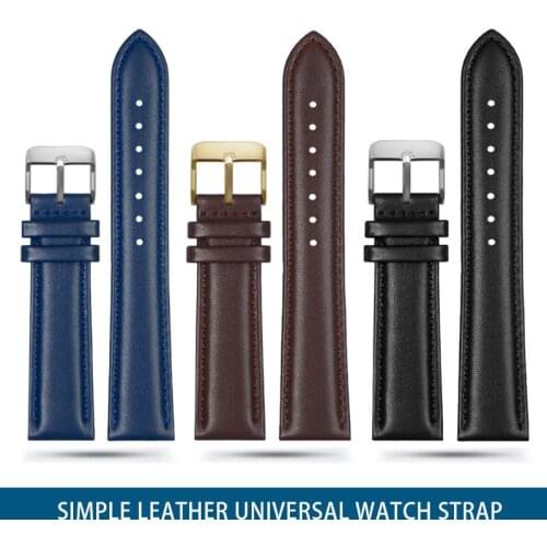 18mm 20mm 22mm mens Leather Watch Band Suitable For fs-s510 efr-512 efr-526 Cowhide Chain 22 Bracelet Buckle Accessories