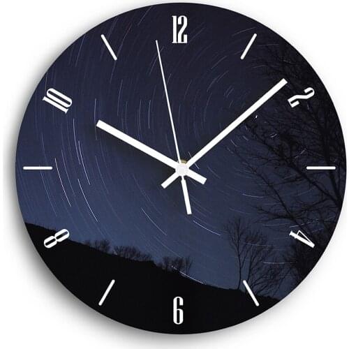 Universe Galaxy Space Vinyl Record Wall Clock Digital Numbers Silent Decorative Vintage Record Clock for Kids Living Room