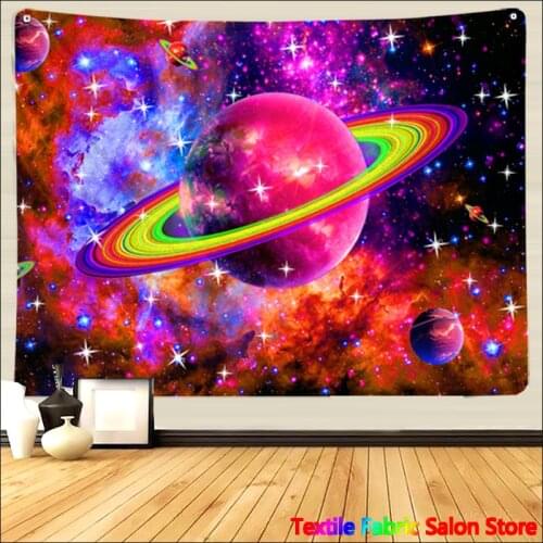 Galaxia Red Mars Tapestry Universe Wall Hanging Psychedelic Home Accessories Living Aestheticteen Room College Dorm Decoration