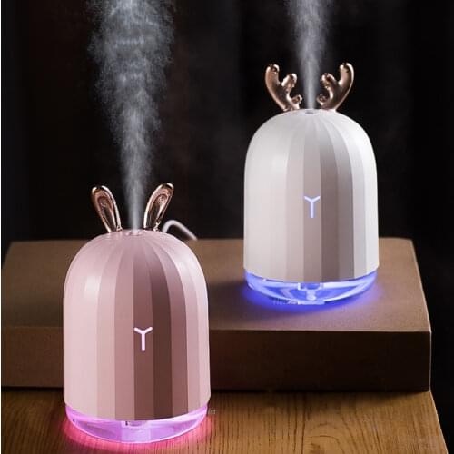 Christmas Gifts Air Humidifier USB Portable Mini Ultrasonic Aroma Essential Oil Diffuser LED Night Light for Home Office Car