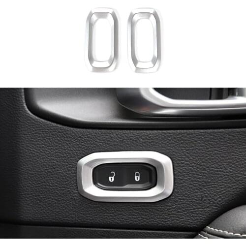Door Lock Switch Bezel Cover Decor Frame Trim for Jeep Wrangler JL 2018+ for JT Gladiator 2018+ Car Styling Accessories