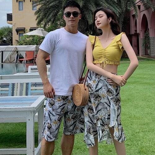 Couples hot spring swimwear wholesale couples swimwear bikini swimwear fashion