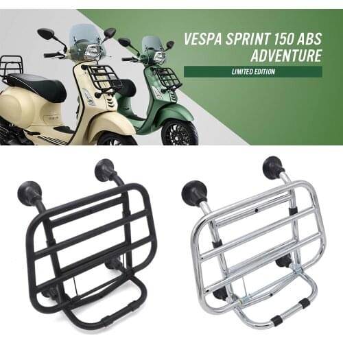Motorcycle ABS stainless steel Black Silver Front Luggage Rack For Vespa Sprint 150 Vespa Primavera 150 2016-2020