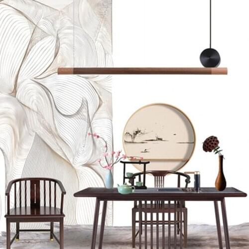 Postmodern minimalist LED Solid wood Pendant Lights Restaurant Living Room luster pendant lamp home decor Hanging Decor Fixtures