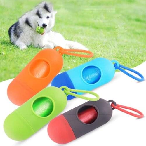 Portable pet poop bag dispenser dog poop bag projectile garbage bag dispenser biodegradable ramasse crotte chien piscina tubular