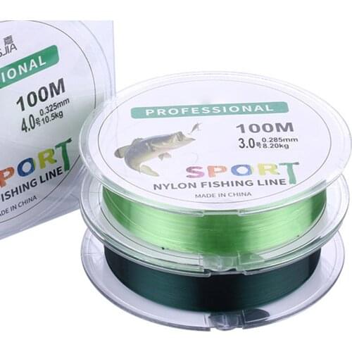 100M Professinal Nylon Fishing Line 34Lb(max) Bass Carp Fishing Line Wear Resisting Fishing Wire Monofilament Fish Cord