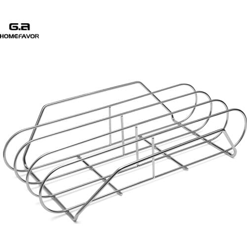 BBQ Ribs Rack for Grill Stainless Steel Barbecue Basket Shelf Factory Customized Cooking Net Outdoor BBQ Accessories