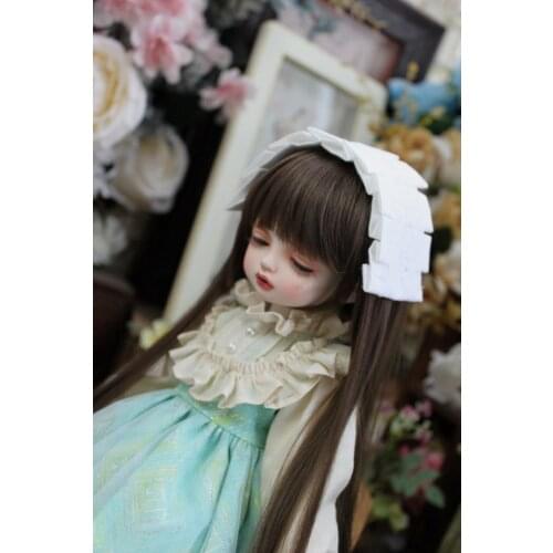 BJD Doll dress suitable for 1-3 1-4 1-6size fashionable dress matcha green ribbon headband doll accessories