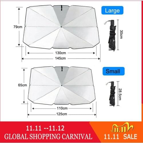 Foldable Car Sun Umbrella Interior Windshield Sunshade Cover Front Window UV Protection Shade Curtain Parasol Car Accessories