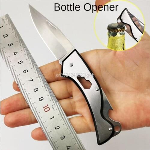 High Hardness Key Knife Folding Knife Portable Knife Stainless Steel Portable Self-defense Fruit Knife Army Knife Survival Knife