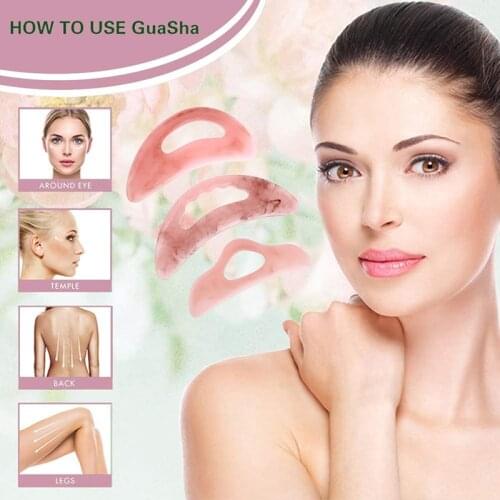 Slimming Gouache Scraper For Face Neck Skin Lifting Wrinkle Remover Beauty Body Massag Resin Gua Sha Scraper Board Massage Tool