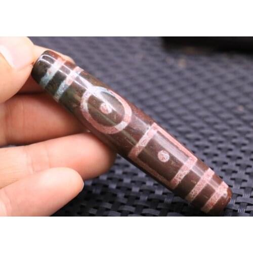 Treasure Magic LKbrother Top Quality energy Magic Power Tibetan Old agate Heaven&earth Totem dZi Bead 80mm TTT