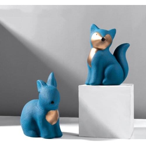 Modern Simple Creative Rabbit Sculpture Ornaments Home TV Cabinet Bedroom Desktop Furnishings Crafts Childrens Room Accessories
