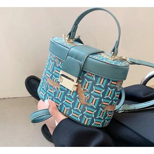 PU Leather Handbag For Women Girl Fashion Box animal print Messenger Bags Bolsa Female Shoulder Bags Ladies Party Crossby Bag