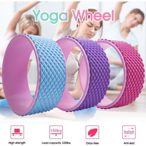 Yoga Circles Durable Dharma Wheel Roller Deeper Poses Spine Stretching Back Pain Relief Sport Fitness Gymnastic Equipment