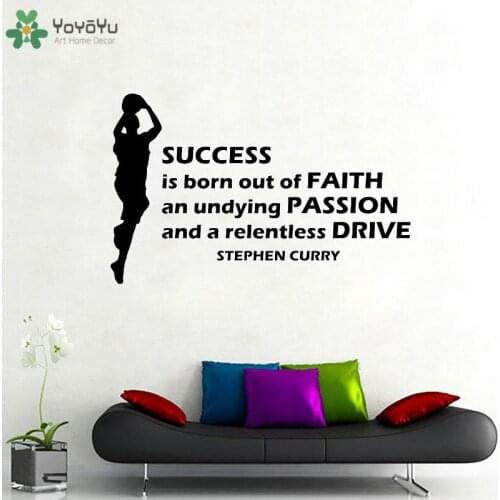 YOYOYU Wall Decal Stephen Curry Poster Wall Decal Vinyl Mural For Sports Gym Decorative Movable Wall Art QQ02