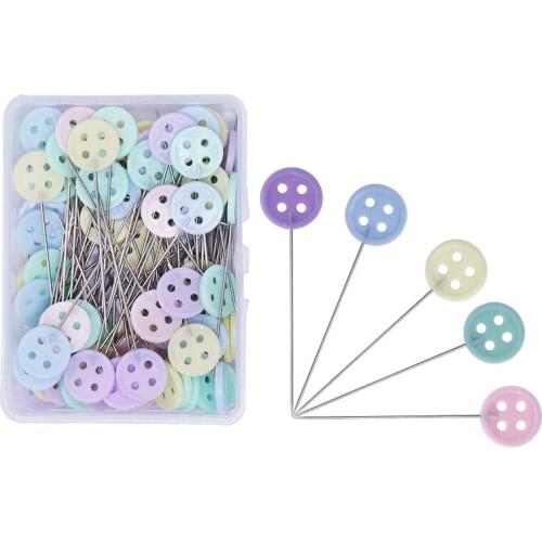 Mixed Colors 100/50pcs/box Sewing Patchwork Pins Flower Head Pins Sewing Tool Needle Arts
