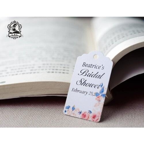 200 pcs 3.5x6.2cm paper label bridal shower favor tags wedding favor tags candy favor tags Love label Label customization