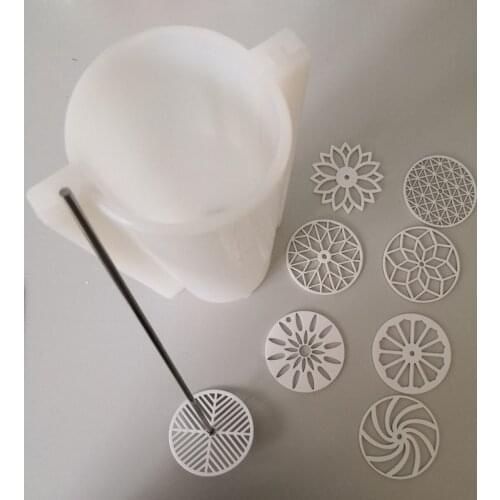Acrylic pull-through soap shapers fit round big flower column mold silicon soap making moulds tools