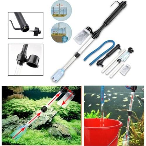 Aquarium Gravel Battery Fish Tank Vacuum Siphon Cleaner Pump Water Filter Clean Siphon Filter Cleaner Fish Tank Tools Aquarium