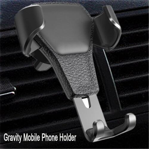 Car Air Vent Gravity Mobile Phone Holder Clip Mount No Magnetic Cellphone Stand Support For mobile Phone GPS Navigation