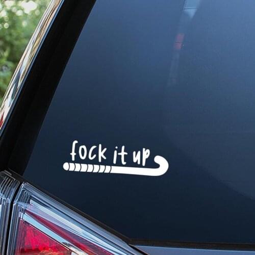 Black/Sliver Field Hockey Sticker Art Car Rear windshield Text Decor Cute Bumper Pattern Waterproof Vinyl Car Decal S189
