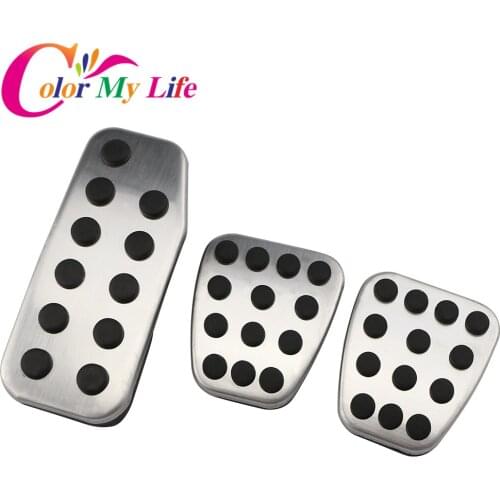 Color My Life Stainless Steel Car Styling Car Pedals Car Pedal Protection Cover for Honda City 2014 - 2019 Parts Accessories