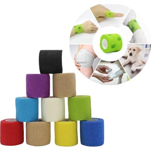 4.5M Colorful Sport Self Adhesive Elastic Muscle Bandage Wrap Kinesiology Tape Knee Support Pads Finger Ankle Palm Shoulder Pet