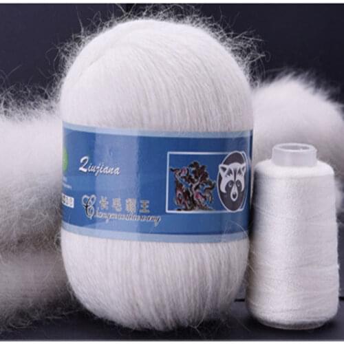 50+20g/set Long Plush Mink Velvet Cashmere Yarn Soft Anti-pilling Wool Crochet Yarns Fine Hand-Knitting Thread For Cardigan