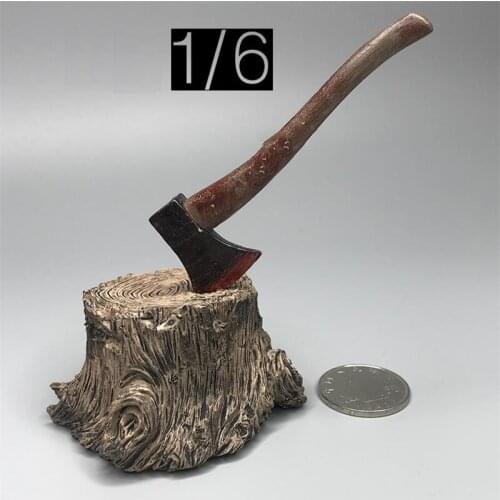 For Sale 1/6th CYYTOYS Dead by Daylight Games Of Rabbit Butcher Axe Wooden Pier (non-metal) For Usual Doll Soldier Collection