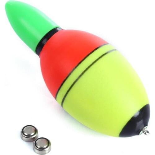 EVA Electronic Fishing Float LED Light Button Battery Weight 20g 30g 40g Luminous Fishing Floats Plastic Waterproof Float Bite