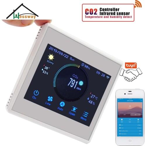 HESSWAY TUYA APP Wifi Color Touch CO2 Regulator for 3 Speed Fan Relay Output