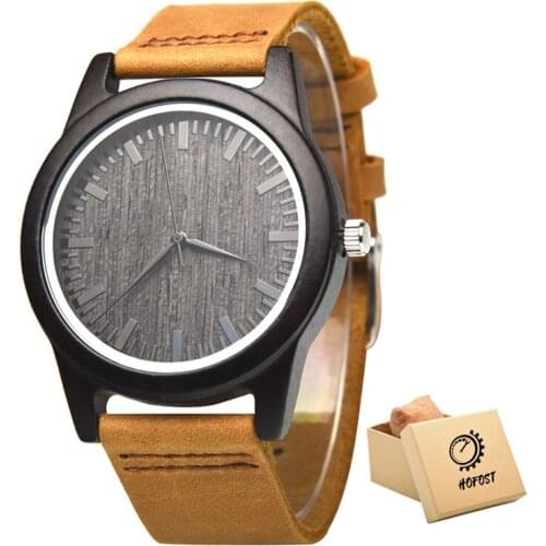 Hofost Men's Watch With Leather Strap