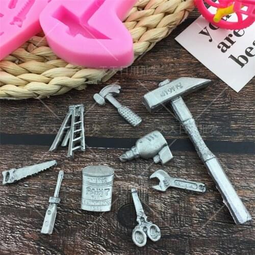 DIY Repair tools Silicone Mold Wrench Gadget Fondant Cake Mold chocolate Silicone Mould Cake decorating tools