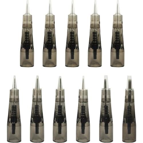 10pcs/lot Tattoo Needles Microblading Eyebrow Cartridges Permanent Makeup Push-in 1R/0.18/0.25/0.3/0.35/0.4 3R/5R/7R 3F/5F/7F