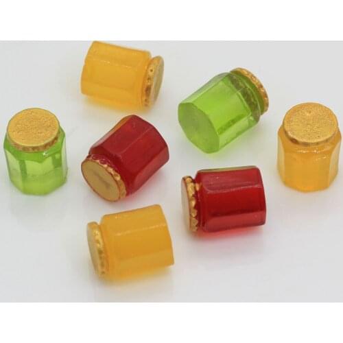 Resin 3D jar flatback Cabochon Miniature Food Art Supply Decoration Charm Craft