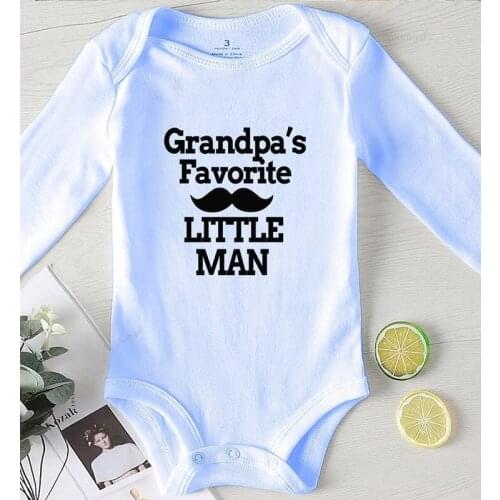 Romper for Babies Infant Girls Outfits Baby Winter Clothes Kids Clothing Beard Printing Grandpas Little Man Toddler Jumpsuits