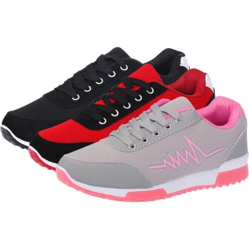 Wedge Shoes Woman New Mesh Women Shoes Luxury Designers Lace-Up Red Black Women Sneakers Casual Chaussures Femme Basket Femme