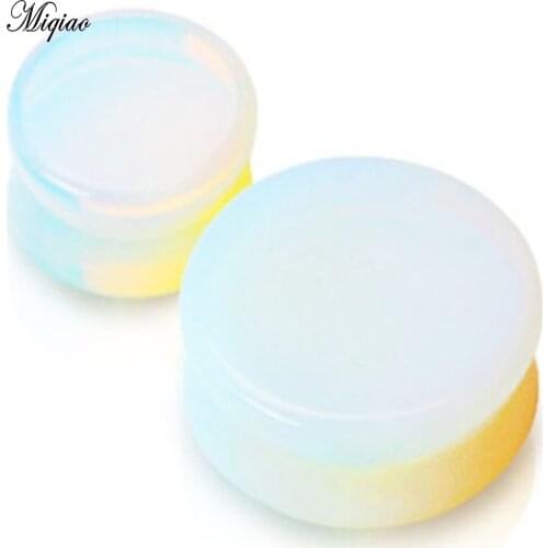 Miqiao 2pcs Fashion Hot Sale Glass Stone Reamer Ear Expansion 5mm-16mm Exquisite Piercing Jewelry